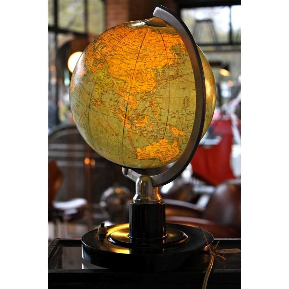 Globe terrestre vintage lumineux - Vintage by fabichka
