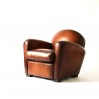 OXFORD’ Club armchair, caramel leather