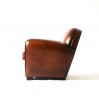 Fauteuil Club "OXFORD", cuir caramel